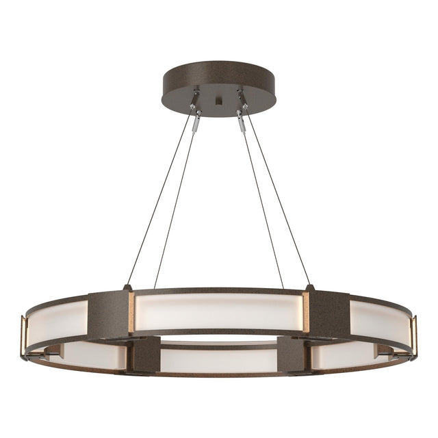 Hubbardton Forge 2022 Bronze Frosted Glass (FD) Standard Aura Glass Pendant