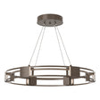 Hubbardton Forge 2022 Bronze Seeded Clear Glass (II) Standard Aura Glass Pendant