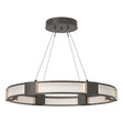 Hubbardton Forge 2022 Dark Smoke Frosted Glass (FD) Standard Aura Glass Pendant