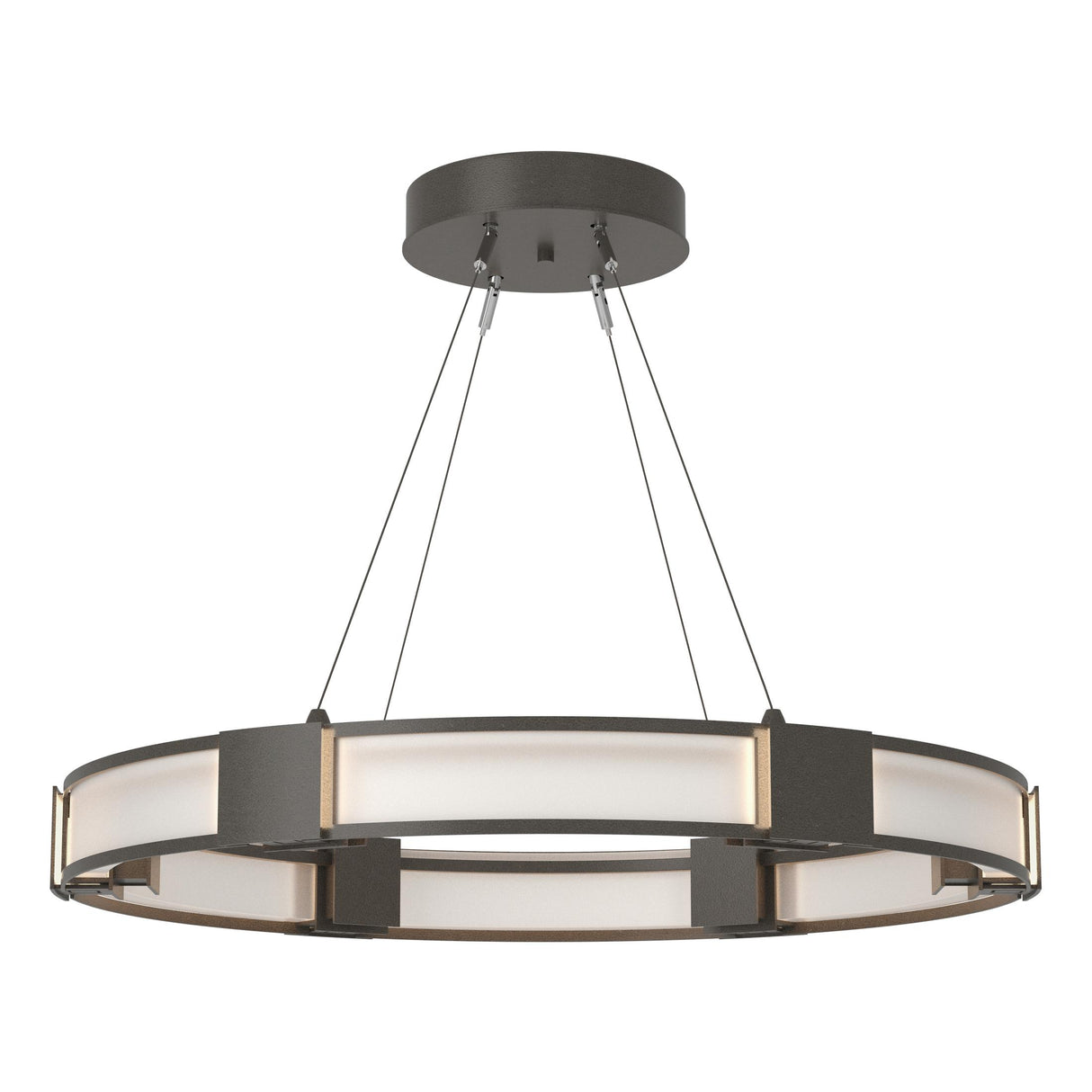 Hubbardton Forge 2022 Dark Smoke Frosted Glass (FD) Standard Aura Glass Pendant