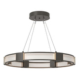 Hubbardton Forge 2022 Dark Smoke Frosted Glass (FD) Standard Aura Glass Pendant
