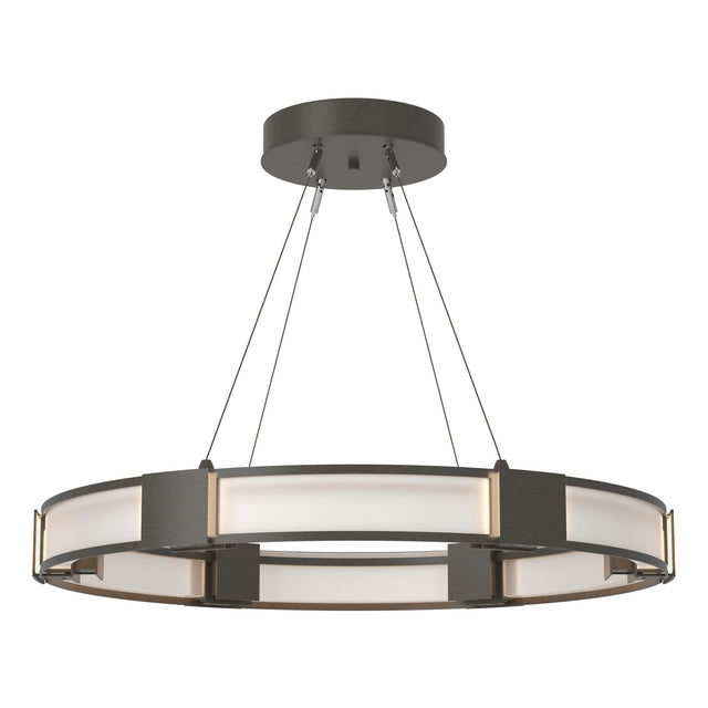 Hubbardton Forge 2022 Dark Smoke Frosted Glass (FD) Standard Aura Glass Pendant