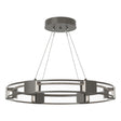 Hubbardton Forge 2022 Dark Smoke Seeded Clear Glass (II) Standard Aura Glass Pendant