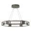 Hubbardton Forge 2022 Dark Smoke Seeded Clear Glass (II) Standard Aura Glass Pendant