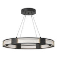 Hubbardton Forge 2022 Black Frosted Glass (FD) Standard Aura Glass Pendant