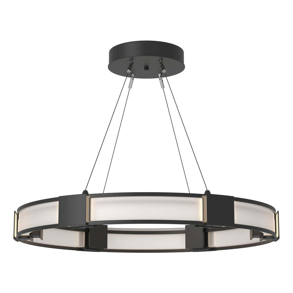 Hubbardton Forge 2022 Black Frosted Glass (FD) Standard Aura Glass Pendant