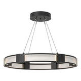 Hubbardton Forge 2022 Black Frosted Glass (FD) Standard Aura Glass Pendant