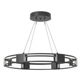 Hubbardton Forge 2022 Black Seeded Clear Glass (II) Standard Aura Glass Pendant