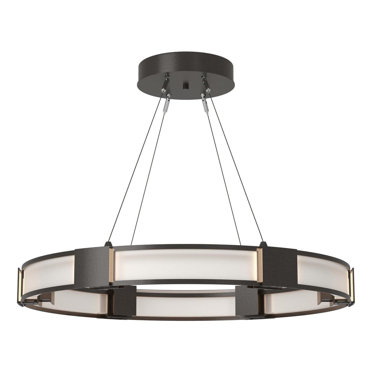 Hubbardton Forge 2022 Oil Rubbed Bronze Frosted Glass (FD) Standard Aura Glass Pendant