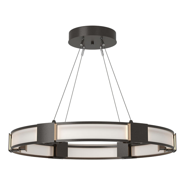 Hubbardton Forge 2022 Oil Rubbed Bronze Frosted Glass (FD) Standard Aura Glass Pendant