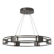 Hubbardton Forge 2022 Oil Rubbed Bronze Seeded Clear Glass (II) Standard Aura Glass Pendant