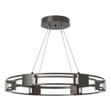 Hubbardton Forge 2022 Oil Rubbed Bronze Seeded Clear Glass (II) Standard Aura Glass Pendant