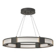 Hubbardton Forge 2022 Natural Iron Frosted Glass (FD) Standard Aura Glass Pendant
