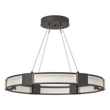 Hubbardton Forge 2022 Natural Iron Frosted Glass (FD) Standard Aura Glass Pendant