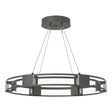 Hubbardton Forge 2022 Natural Iron Seeded Clear Glass (II) Standard Aura Glass Pendant