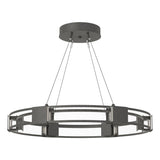Hubbardton Forge 2022 Natural Iron Seeded Clear Glass (II) Standard Aura Glass Pendant