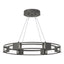 Hubbardton Forge 2022 Natural Iron Seeded Clear Glass (II) Standard Aura Glass Pendant