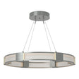 Hubbardton Forge 2022 Vintage Platinum Frosted Glass (FD) Standard Aura Glass Pendant
