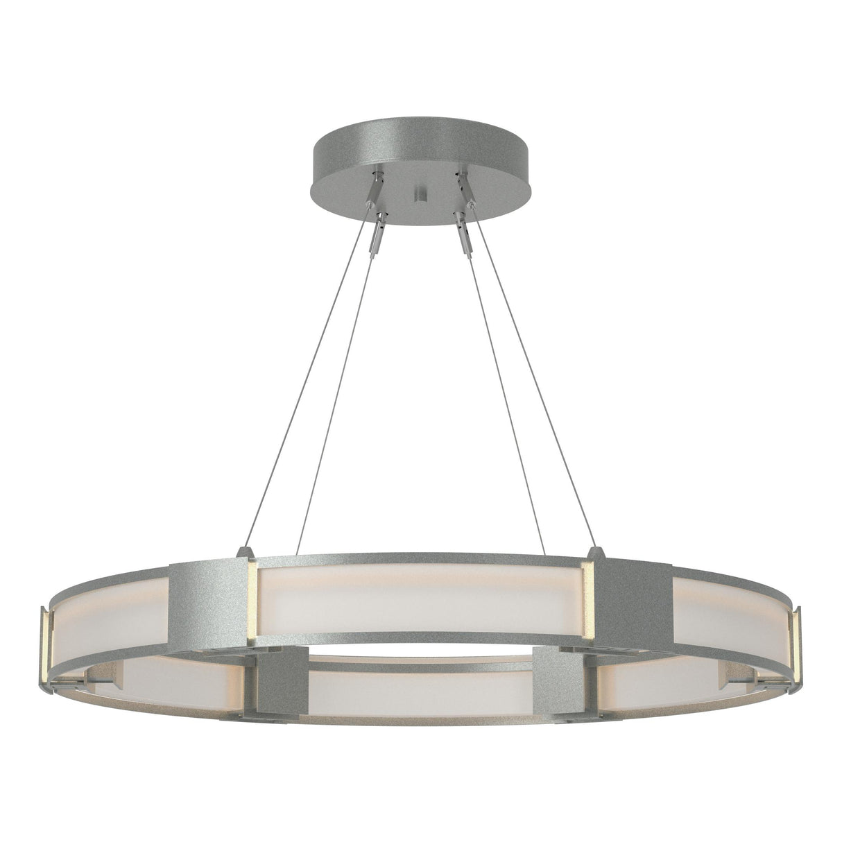 Hubbardton Forge 2022 Vintage Platinum Frosted Glass (FD) Standard Aura Glass Pendant