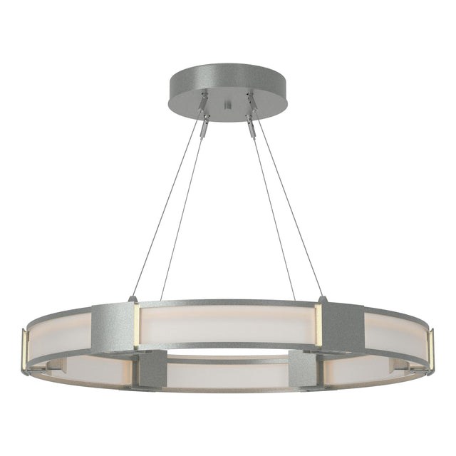 Hubbardton Forge 2022 Vintage Platinum Frosted Glass (FD) Standard Aura Glass Pendant
