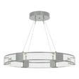 Hubbardton Forge 2022 Vintage Platinum Seeded Clear Glass (II) Standard Aura Glass Pendant