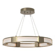 Hubbardton Forge 2022 Soft Gold Frosted Glass (FD) Standard Aura Glass Pendant
