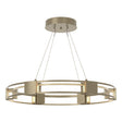 Hubbardton Forge 2022 Soft Gold Seeded Clear Glass (II) Standard Aura Glass Pendant