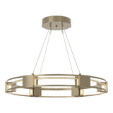 Hubbardton Forge 2022 Soft Gold Seeded Clear Glass (II) Standard Aura Glass Pendant