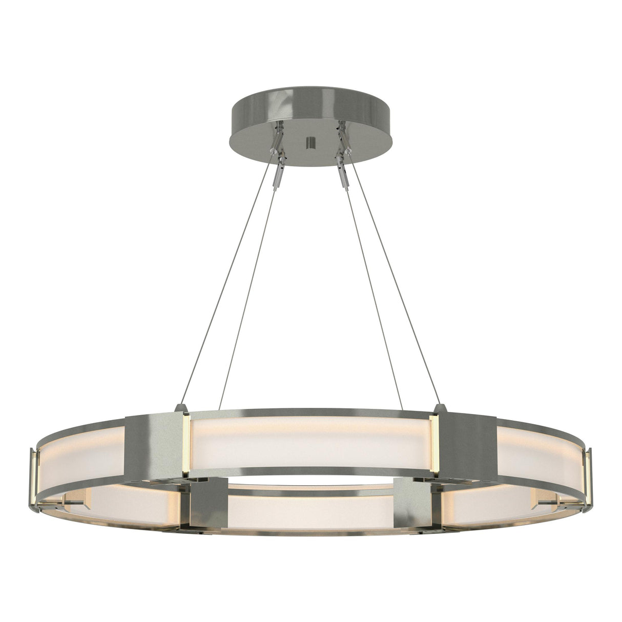 Hubbardton Forge 2022 Sterling Frosted Glass (FD) Standard Aura Glass Pendant