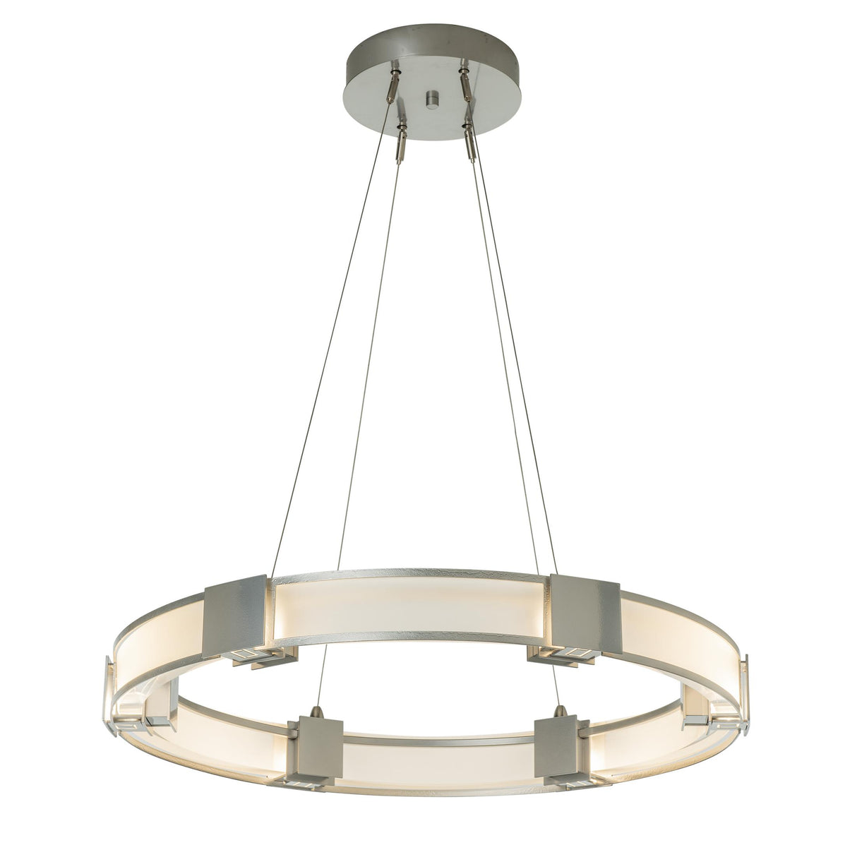 Hubbardton Forge 2022 Sterling Frosted Glass (FD) Standard Aura Glass Pendant
