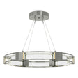 Hubbardton Forge 2022 Sterling Seeded Clear Glass (II) Standard Aura Glass Pendant