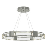 Hubbardton Forge 2022 Sterling Seeded Clear Glass (II) Standard Aura Glass Pendant