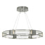 Hubbardton Forge 2022 Sterling Seeded Clear Glass (II) Standard Aura Glass Pendant