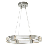 Hubbardton Forge 2022 Sterling Seeded Clear Glass (II) Standard Aura Glass Pendant