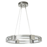 Hubbardton Forge 2022 Sterling Seeded Clear Glass (II) Standard Aura Glass Pendant