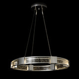 Hubbardton Forge 2022 Sterling Seeded Clear Glass (II) Standard Aura Glass Pendant