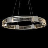 Hubbardton Forge 2022 Sterling Seeded Clear Glass (II) Standard Aura Glass Pendant