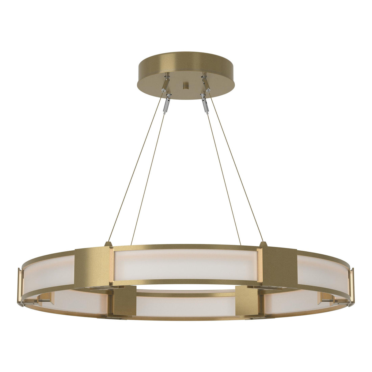 Hubbardton Forge 2022 Modern Brass Frosted Glass (FD) Standard Aura Glass Pendant