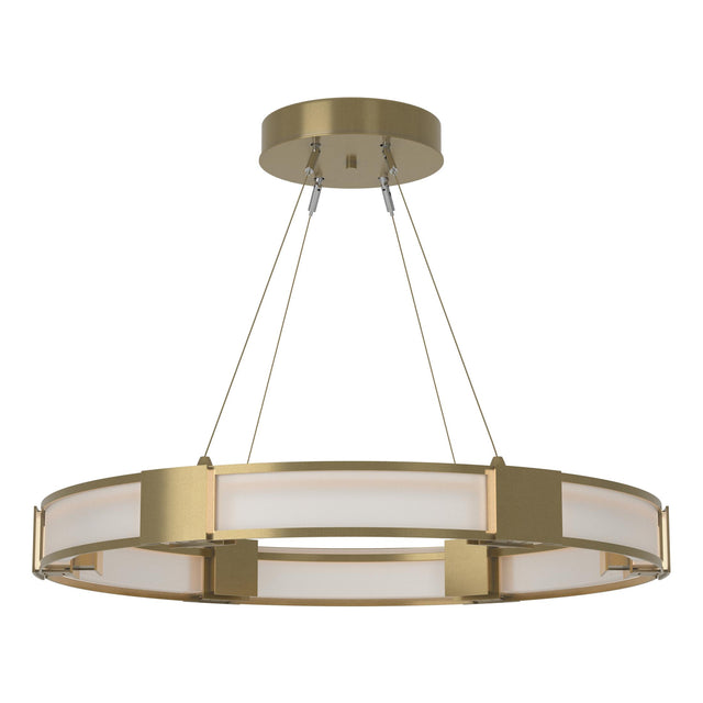 Hubbardton Forge 2022 Modern Brass Frosted Glass (FD) Standard Aura Glass Pendant