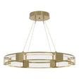 Hubbardton Forge 2022 Modern Brass Seeded Clear Glass (II) Standard Aura Glass Pendant