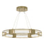 Hubbardton Forge 2022 Modern Brass Seeded Clear Glass (II) Standard Aura Glass Pendant