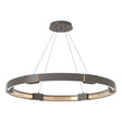 Hubbardton Forge 2013 Dark Smoke Clear Glass (ZM) Standard Aura Large LED Pendant