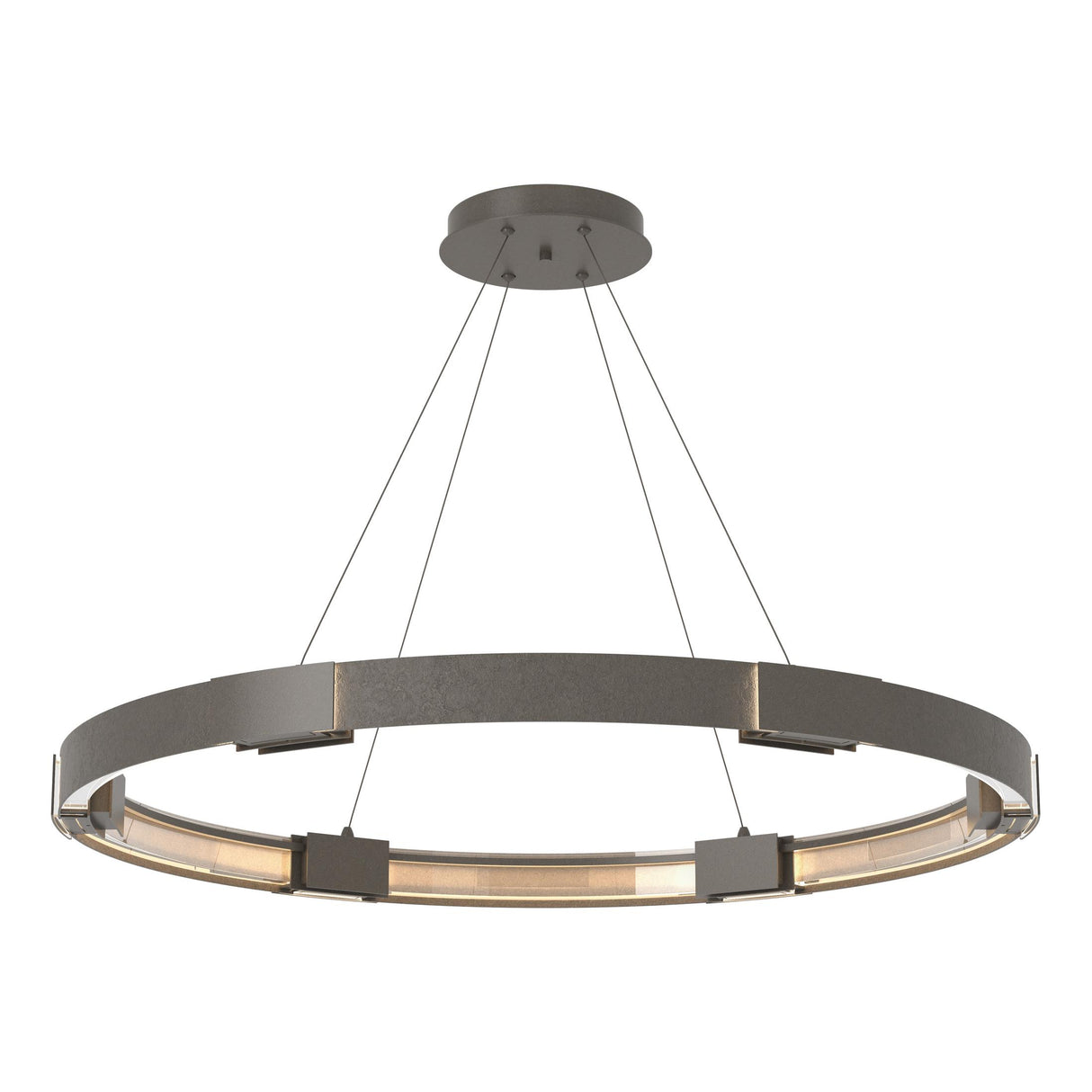 Hubbardton Forge 2013 Dark Smoke Clear Glass (ZM) Standard Aura Large LED Pendant