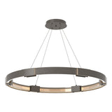 Hubbardton Forge 2013 Dark Smoke Clear Glass (ZM) Standard Aura Large LED Pendant