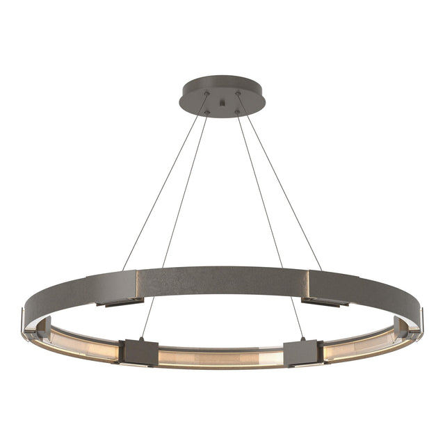 Hubbardton Forge 2013 Dark Smoke Clear Glass (ZM) Standard Aura Large LED Pendant