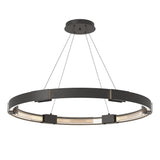 Hubbardton Forge 2013 Black Clear Glass (ZM) Standard Aura Large LED Pendant