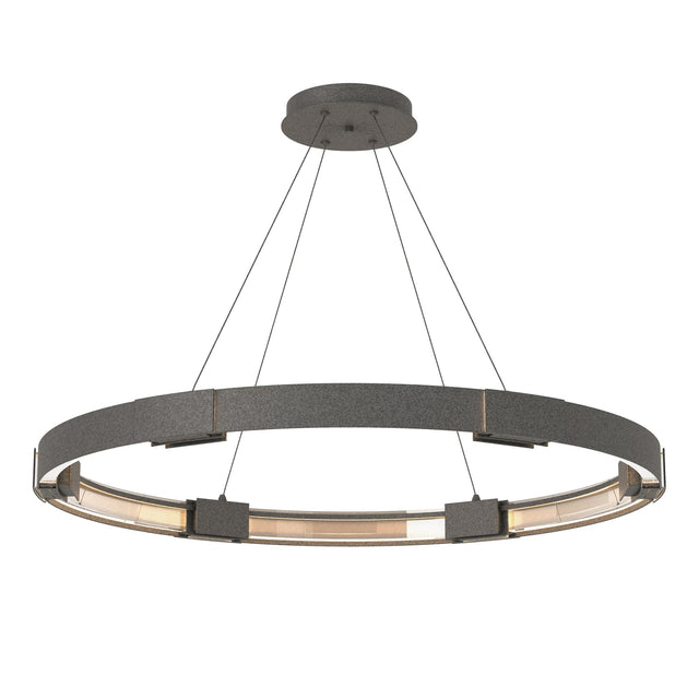 Hubbardton Forge 2013 Natural Iron Clear Glass (ZM) Standard Aura Large LED Pendant