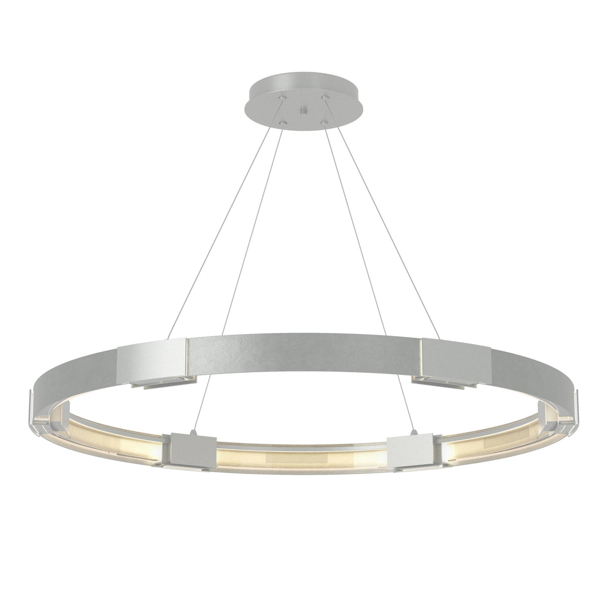 Hubbardton Forge 2013 Vintage Platinum Clear Glass (ZM) Standard Aura Large LED Pendant