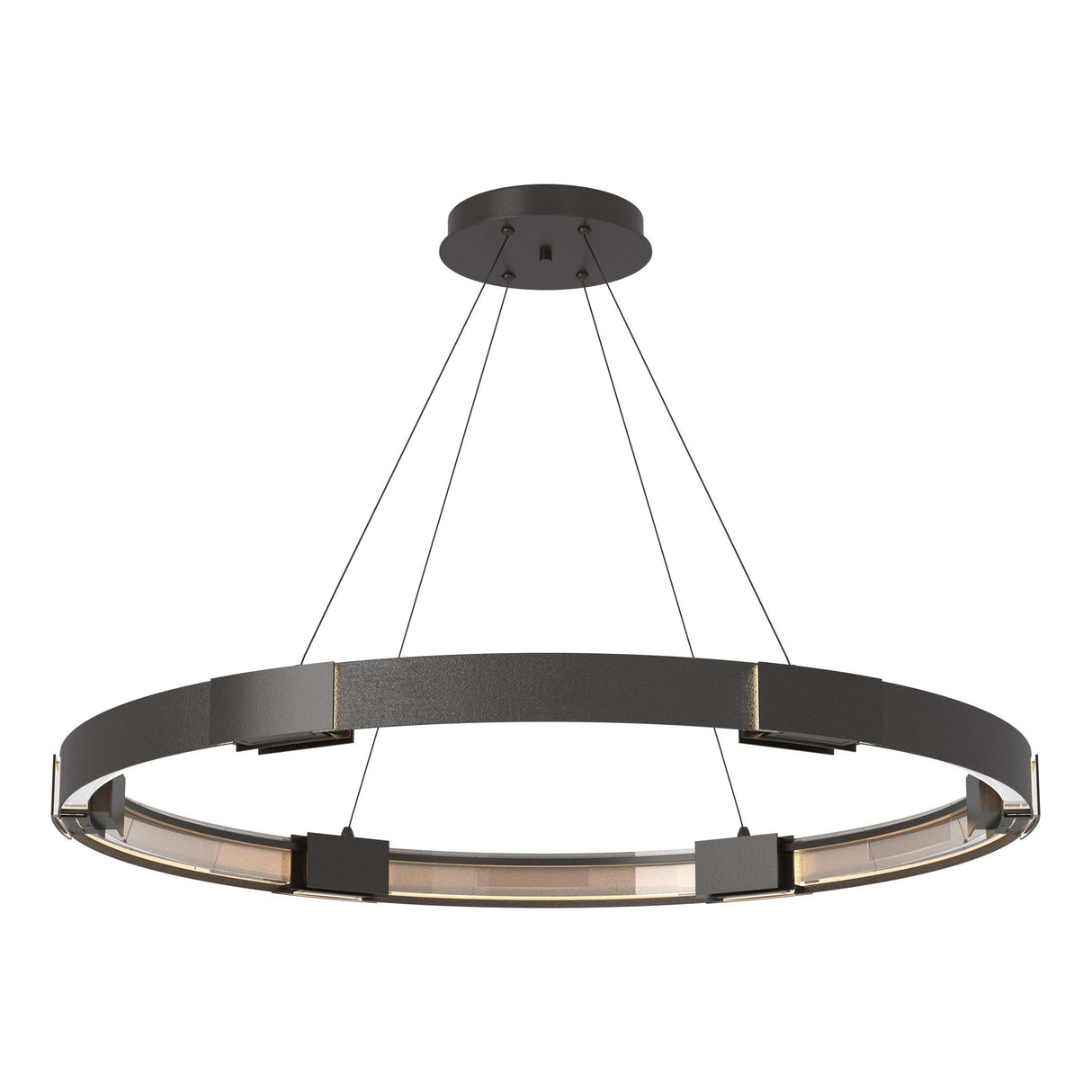 Hubbardton Forge 2013 Oil Rubbed Bronze Clear Glass (ZM) Standard Aura Large LED Pendant