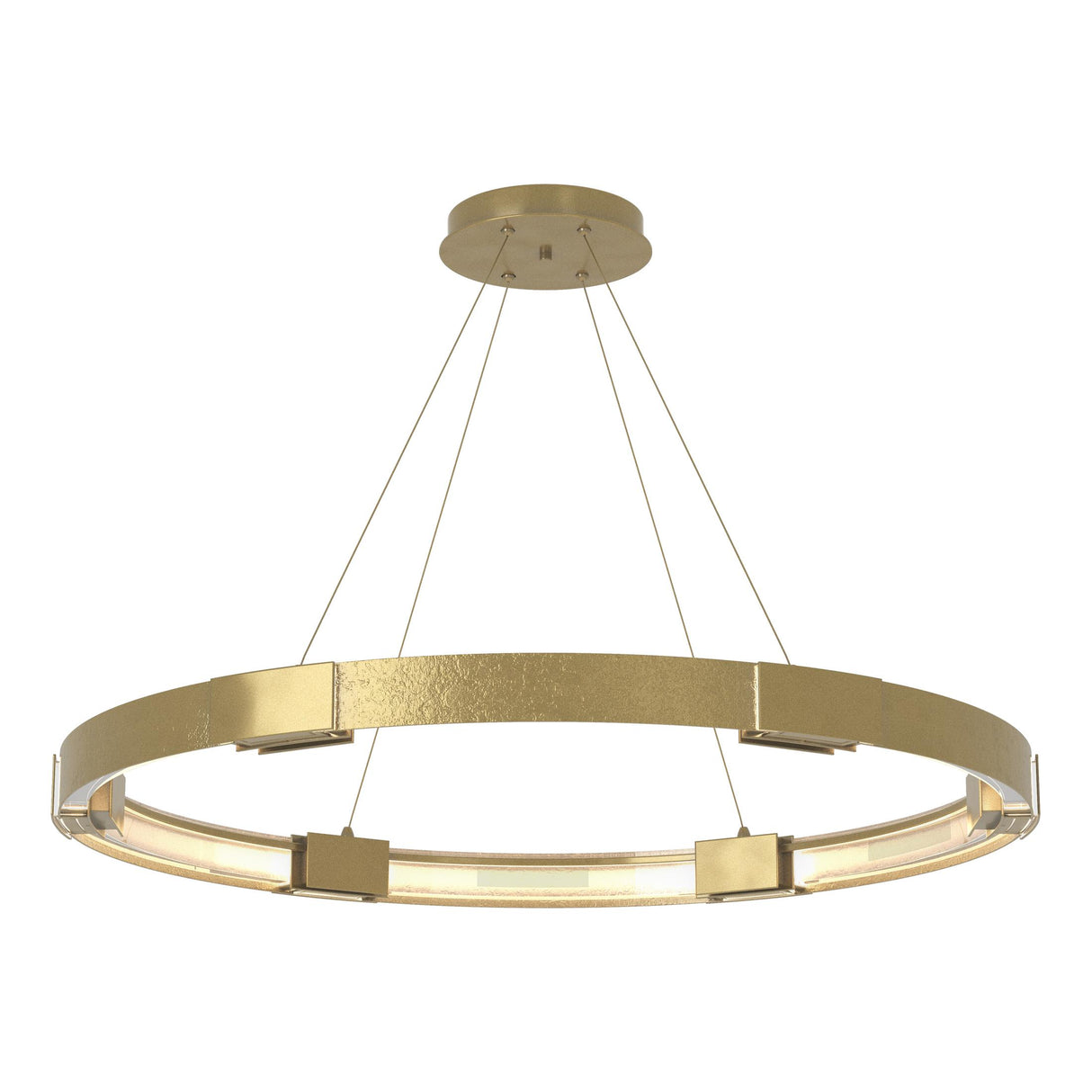 Hubbardton Forge 2013 Modern Brass Clear Glass (ZM) Standard Aura Large LED Pendant
